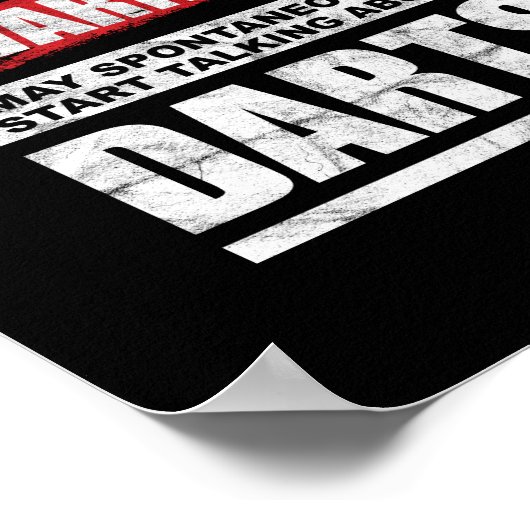 Warnung kann spontan beginnen, über Dunkelheit zu  Poster (Ecke)