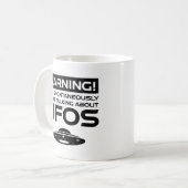Warnung kann spontan beginnen, über UFOs zu sprech Kaffeetasse (Vorderseite Links)