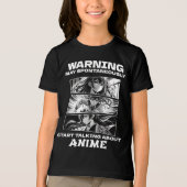Warnung kann spontan über Anime sprechen Tri-Blend Shirt (Vorderseite)