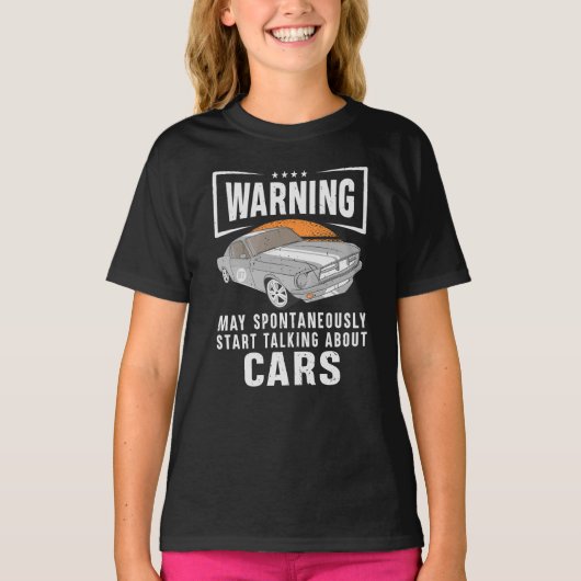 Warnung kann spontan über Autos sprechen T-Shirt (Vorderseite)