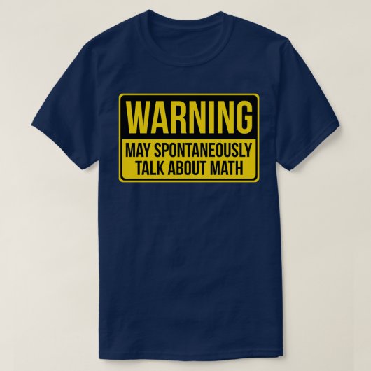 Warnung kann spontan über Math-Geschenkmatte sprec T-Shirt (Design vorne)