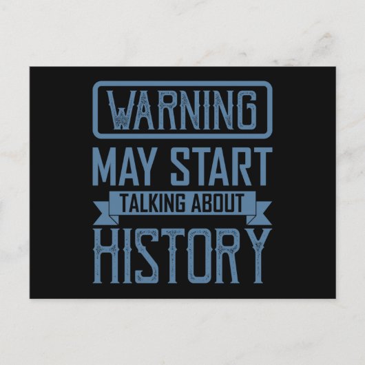 WARNUNG KANN ÜBER GESCHICHTE-Lehrer SPRECHEN Postkarte (Vorderseite)