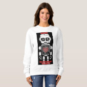 Warnung: Kann über KI sprechen Weißer Sweatshirt (Vorne ganz)