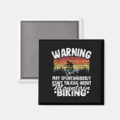 Warnung Kann über Mountainbiken Downhill sprechen Magnet (Vorderseite/Rückseite)