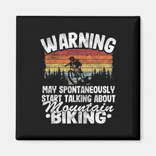 Warnung Kann über Mountainbiken Downhill sprechen Magnet (Vorne)