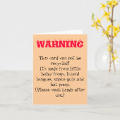 WARNUNG KARTE (Gelbe Blume)