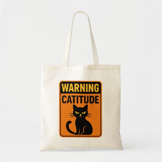 Warnung Katitude Tragetasche (Vorne)