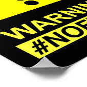 Warnung Kein Filter Lautsprecher Poster (Ecke)