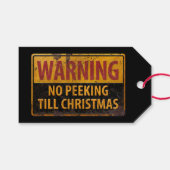 Warnung: Keine Pausen bis Weihnachten nicht unters Geschenkanhänger (Vorderseite (Horizontal))
