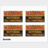 Warnung: Keine Pausen bis Weihnachten nicht unters Rechteckiger Aufkleber (Blatt)