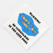 Warnung! Keine Rettungsschwimmer im DNA-Spaß von G Serviette (Ecke)