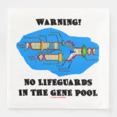 Warnung! Keine Rettungsschwimmer im DNA-Spaß von G Serviette (Vorderseite)