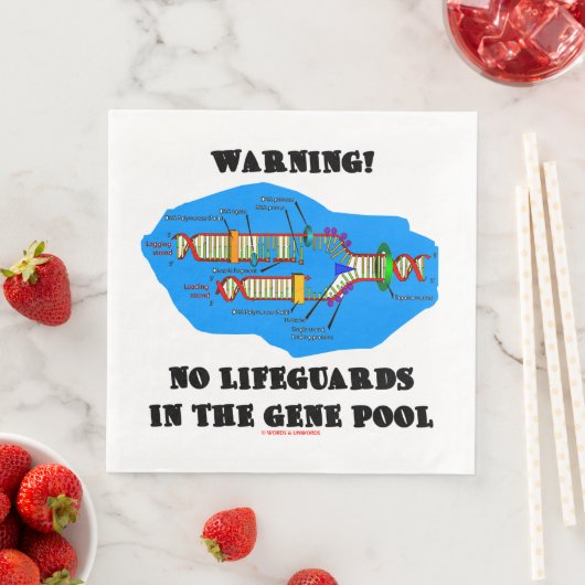 Warnung! Keine Rettungsschwimmer im DNA-Spaß von G Serviette (Beispiel)