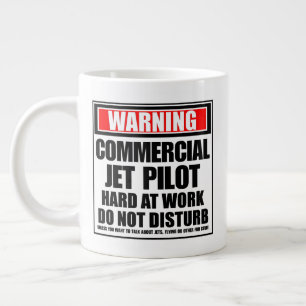 Warnung Kommerzieller Jet-Piloten Jumbo-Tasse