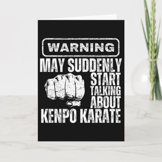 Warnung könnte plötzlich anfangen, über Kenpo Kar Karte (Vorderseite)