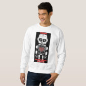 Warnung: Könnte über KI-Männer Weiß sprechen Sweatshirt (Vorne ganz)
