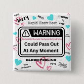 Warnung! könnten button (Vorderseite)