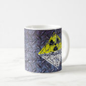 Warnung! Korrodierte radioaktive Katze.3 Zeichen - Kaffeetasse (VorderseiteRechts)