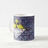 Warnung! Korrodierte radioaktive Katze.3 Zeichen - Kaffeetasse (Vorderseite Links)