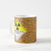 Warnung! Korrodierter Kobalt 60 Kat.3 Zeichen Kaffeetasse (Vorderseite Links)