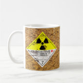 Warnung! Korrodierter Kobalt 60 Kat.3 Zeichen Kaffeetasse (Links)
