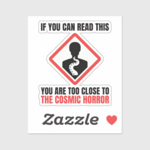 Warnung Kosmischer Horror Cthulhu Lovecraft Aufkleber