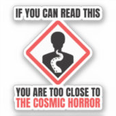 Warnung Kosmischer Horror Cthulhu Lovecraft Aufkleber (Vorderseite)