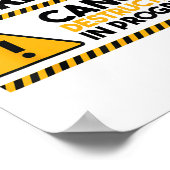 Warnung! Krebszerstörung im Gange, Krebs im Bewuss Poster (Ecke)