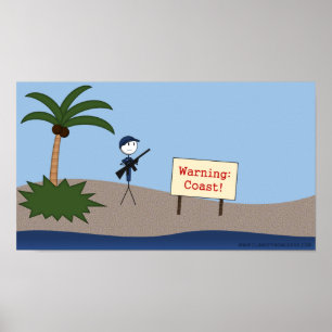 "Warnung: Küste!" Poster