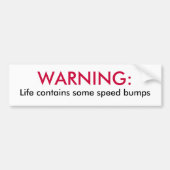 Warnung - Leben Autoaufkleber (Vorne)