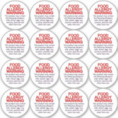 Warnung Lebensmittelallergie Vorsicht bei Nuts Soj Aufkleber (Vorderseite)