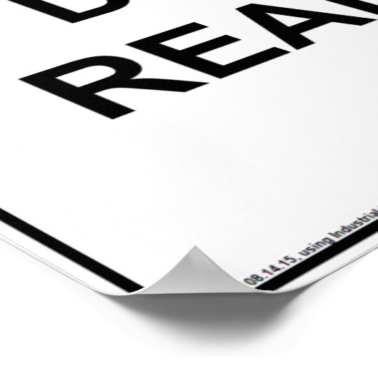 Warnung: Lesen Sie dieses Zeichen nicht Poster (Ecke)