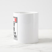 Warnung: Lotteriesieger hart am Arbeitsplatz störe Jumbo-Tasse (Vorderseite)