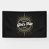 Warnung Mädchen Reise in Progress Sommerurlaub Banner (Horizontal)