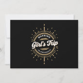 Warnung Mädchen Reise in Progress Sommerurlaub Einladung (Vorderseite)