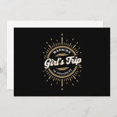 Warnung Mädchen Reise in Progress Sommerurlaub Einladung (Vorne/Hinten)