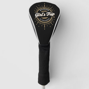 Warnung Mädchenreise im Gange Sommerferien Golf Headcover