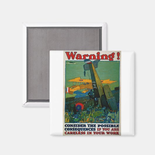 Warnung! Magnet (Vorderseite/Rückseite)
