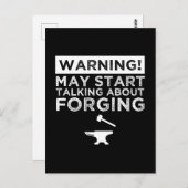 Warnung! Mai beginnt, über das Schmieden zu sprech Postkarte (Vorne/Hinten)