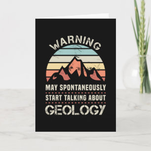 Warnung Mai sprechen über Geologie Geschenk Karte