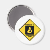Warnung! Mama im Inneren (Gelbes Diamantzeichen) Magnet (Vorderseite/Rückseite)