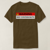 Warnung May enthält Nuts Funny Spaß Novelty Men J T-Shirt (Design vorne)