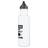 Warnung: Mein Start spricht über Geisterjagd Edelstahlflasche (Rechts)