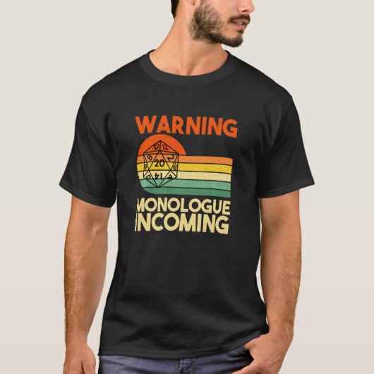 Warnung Monolog Eingehende Dungeon Eye RPG Roll Dr T-Shirt (Vorderseite)