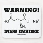 Warnung! MSG Innere (chemisches Molekül) Mousepad (Vorne)