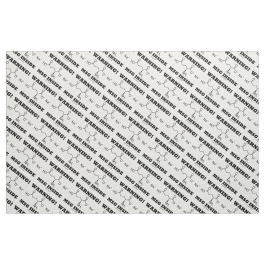 Warnung! MSG Inside Chemical Molecule Stoff (Fat Quarter (45,7 x 55,9 cm))