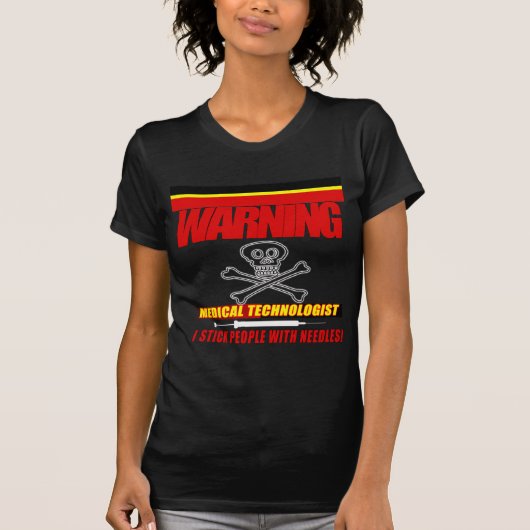 WARNUNG - MT - ICH STICKE MENSCHEN MIT NEEDLEN! T-Shirt (Vorderseite)