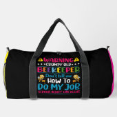 Warnung mürrischer alter Imker Duffle Bag (Rückseite)