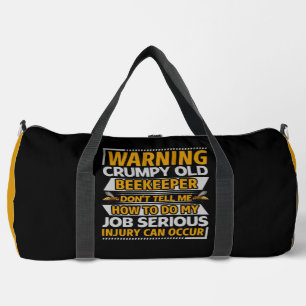 Warnung mürrischer alter Imker  Duffle Bag