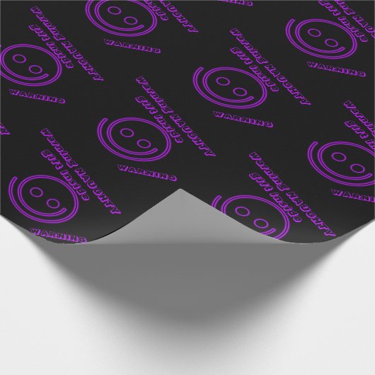 Warnung NAUGHTY Geschenk Inside anpassbar Geschenkpapier (Ecke)